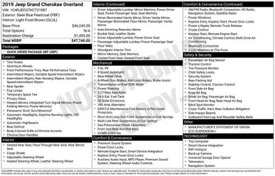 2019 Jeep Grand Cherokee Overland