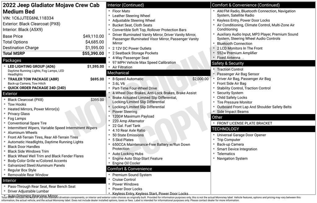 2022 Jeep Gladiator Mojave 4x4