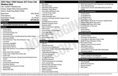 2021 RAM 1500 Classic SLT