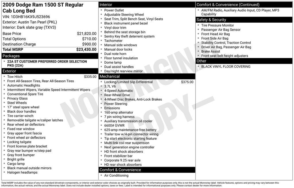 2009 Dodge Ram 1500 ST