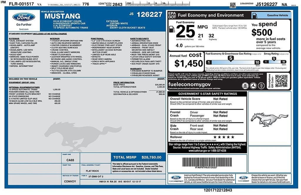2018 Ford Mustang EcoBoost