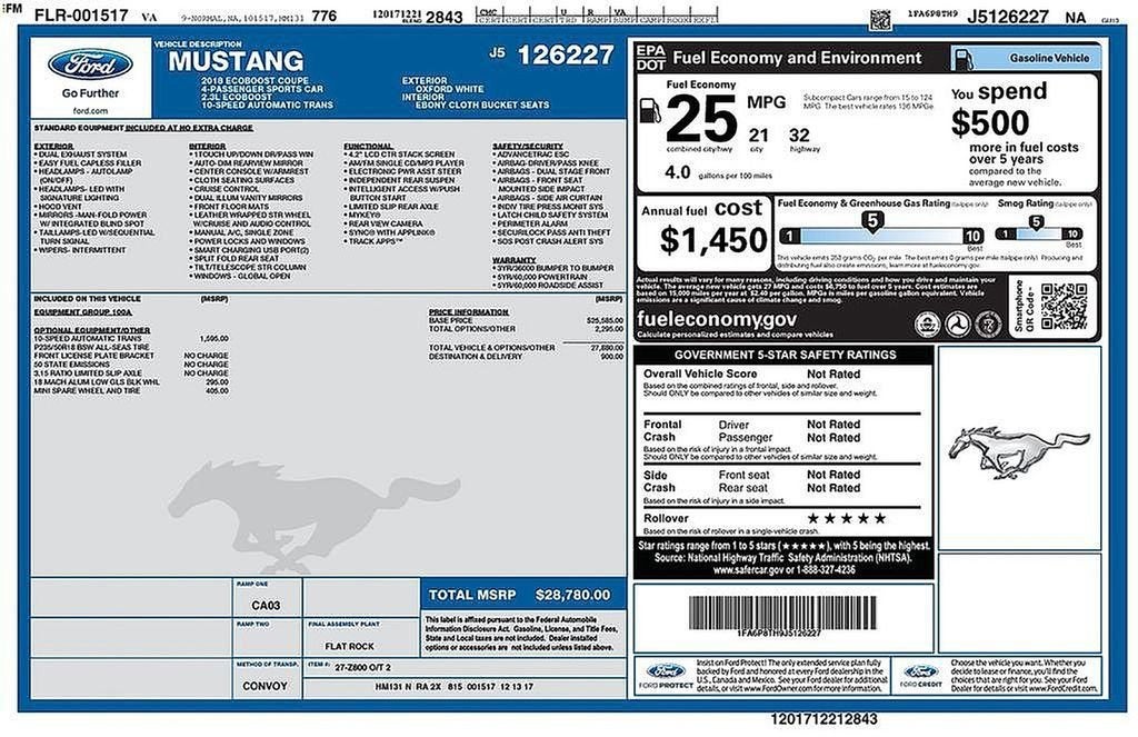 2018 Ford Mustang EcoBoost