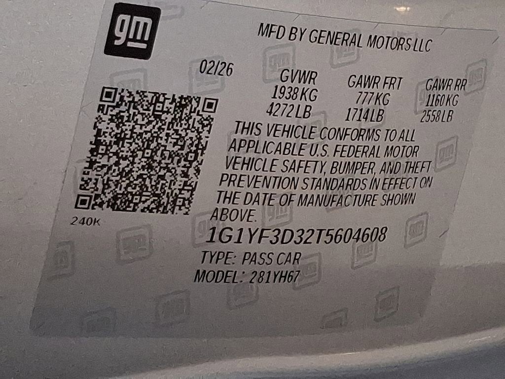 2026 Chevrolet Corvette Z06 3LZ