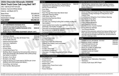 2026 Chevrolet Silverado 2500 HD WT