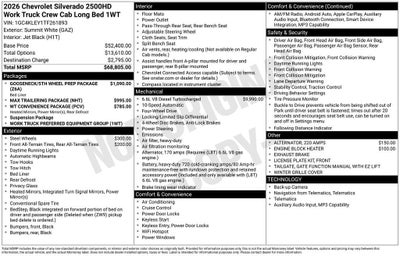 2026 Chevrolet Silverado 2500 HD WT