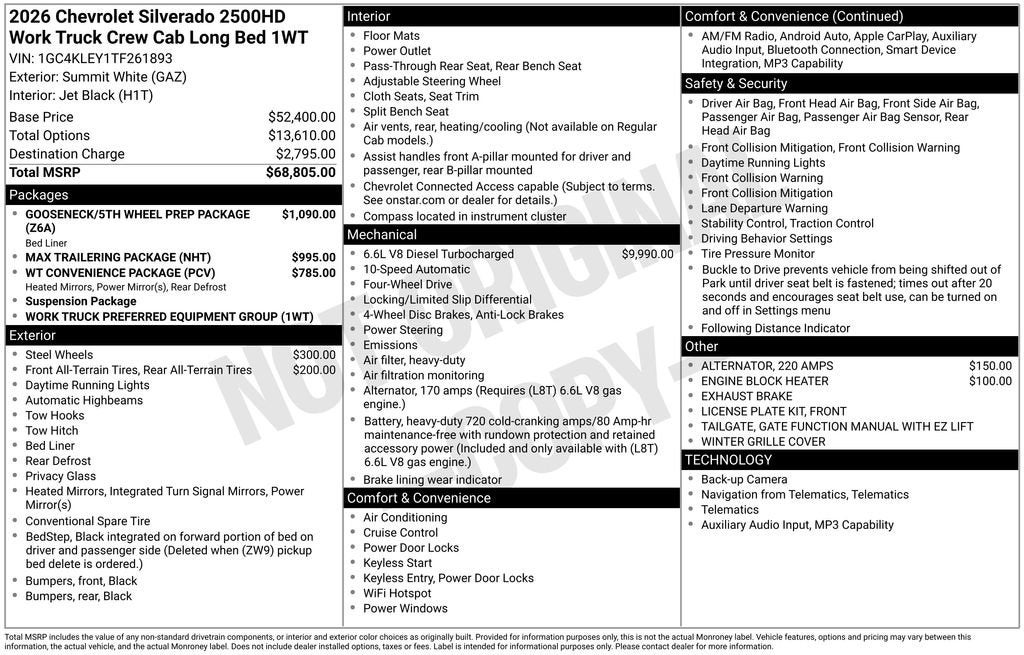 2026 Chevrolet Silverado 2500 HD WT