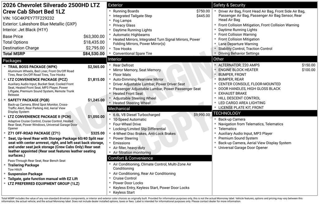 2026 Chevrolet Silverado 2500 HD LTZ