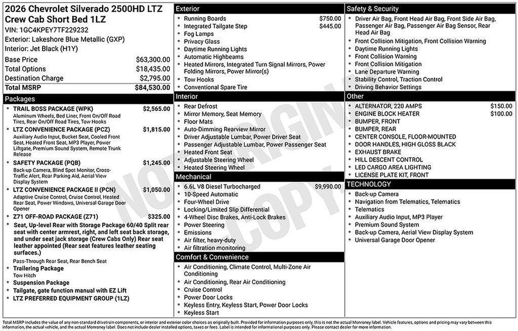 2026 Chevrolet Silverado 2500 HD LTZ