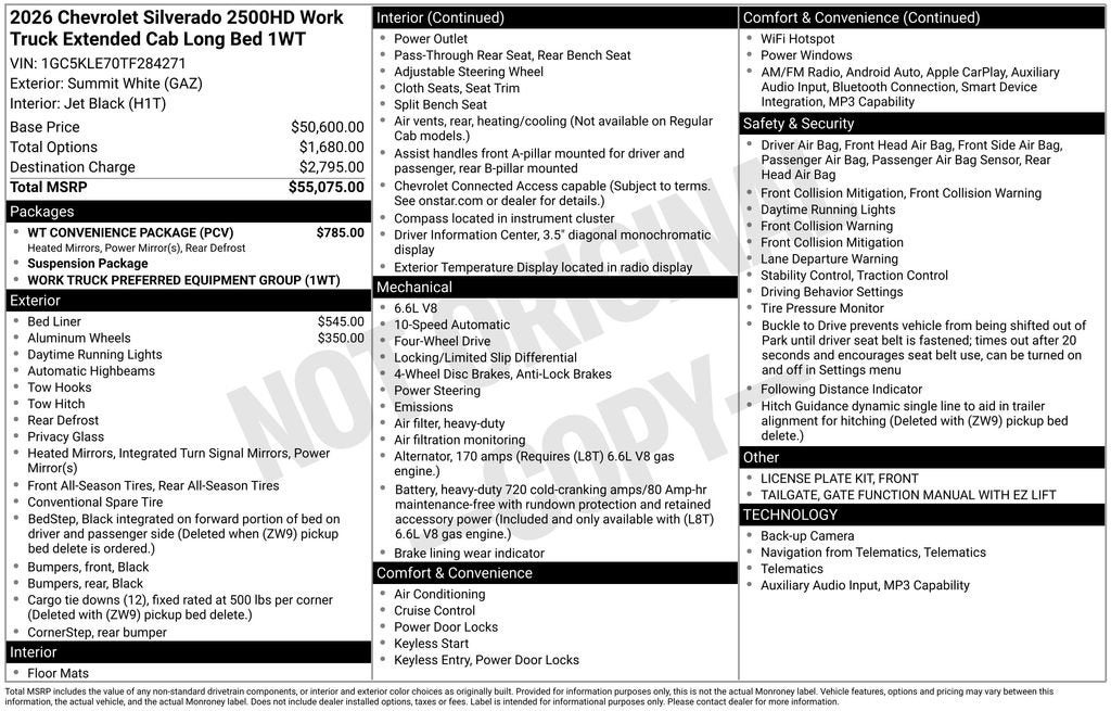 2026 Chevrolet Silverado 2500 HD WT