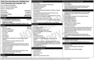 2026 Chevrolet Silverado 2500 HD WT