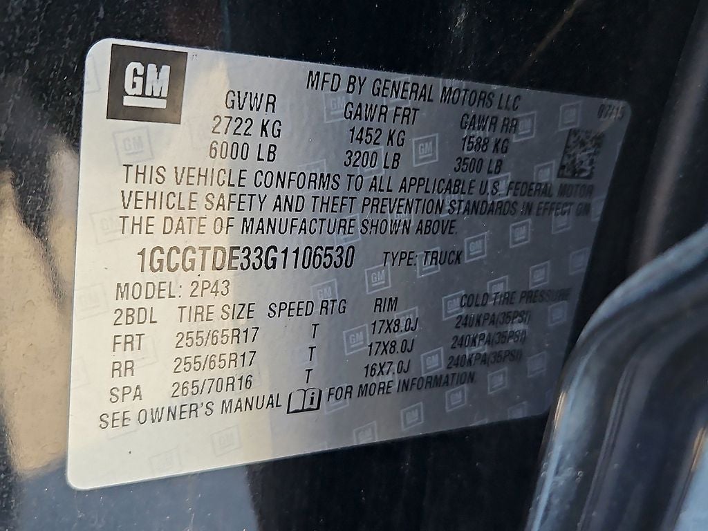 2016 Chevrolet Colorado Z71