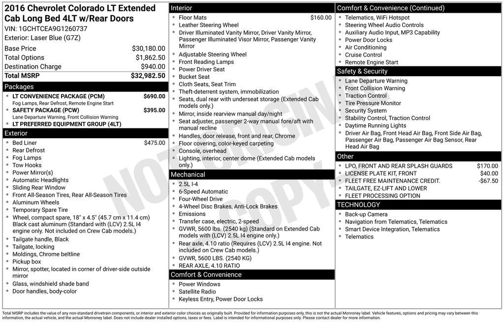 2016 Chevrolet Colorado 4WD LT