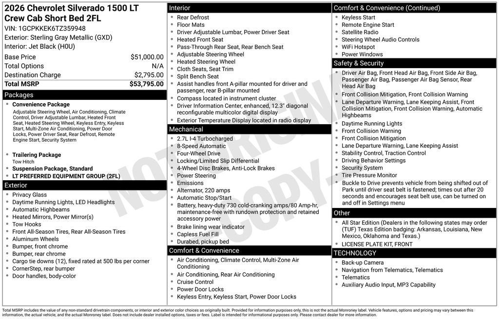 2026 Chevrolet Silverado 1500 LT (2FL)