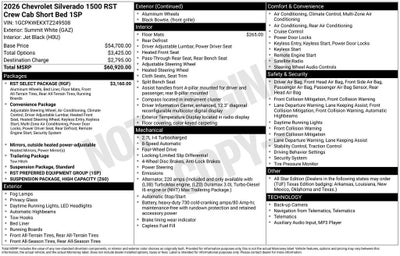 2026 Chevrolet Silverado 1500 RST
