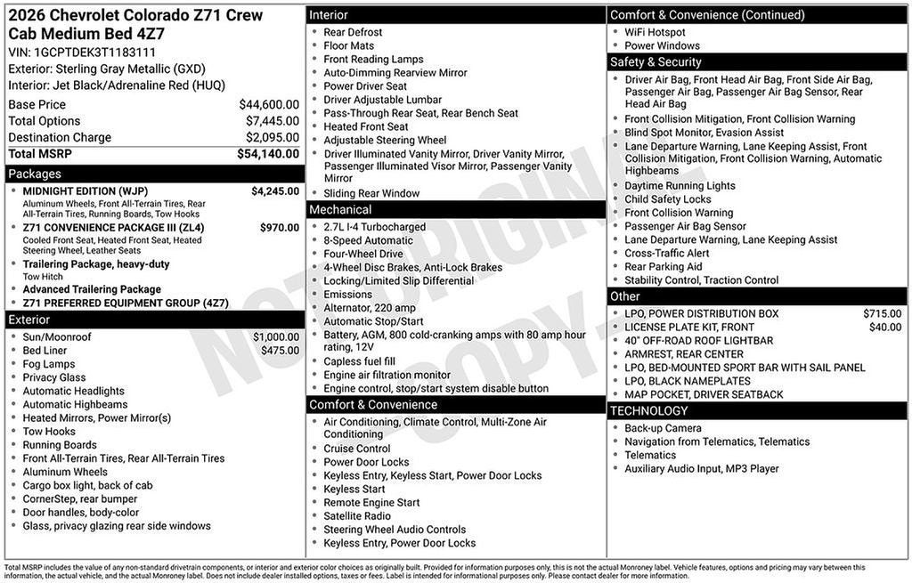 2026 Chevrolet Colorado Z71