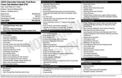2025 Chevrolet Colorado Trail Boss