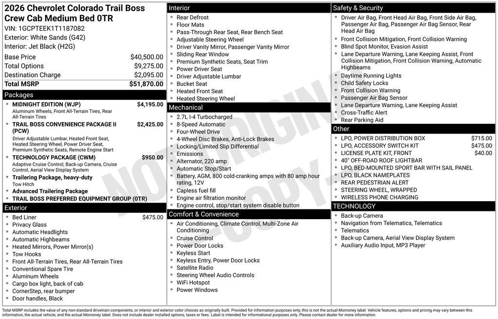 2026 Chevrolet Colorado Trail Boss