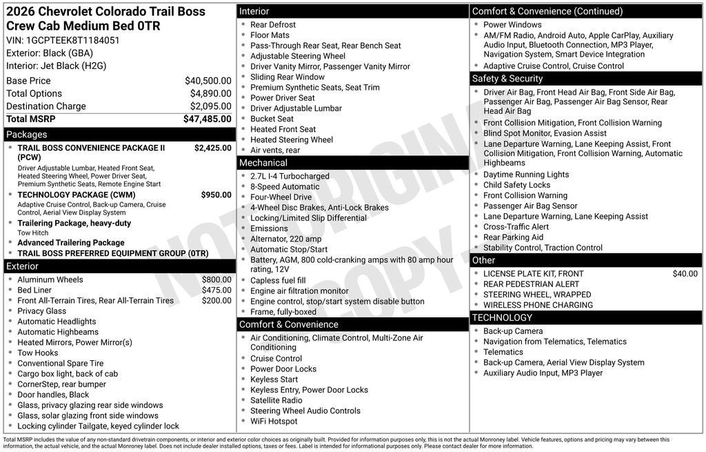 2026 Chevrolet Colorado Trail Boss