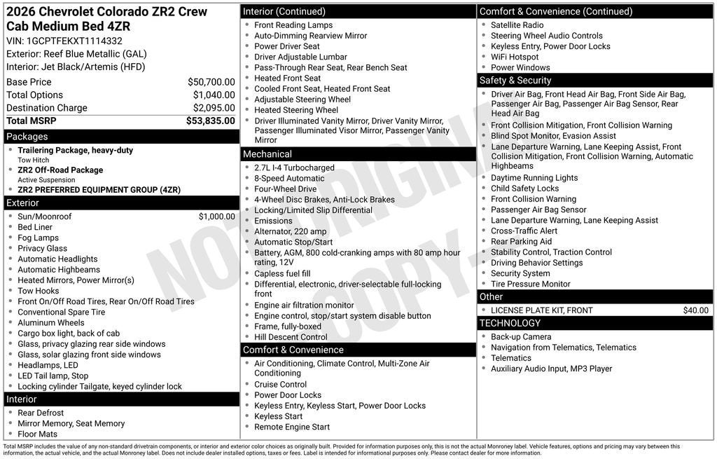 2026 Chevrolet Colorado ZR2