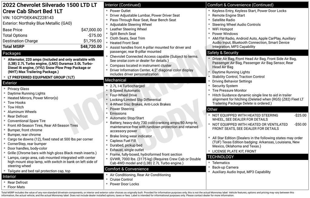 2022 Chevrolet Silverado 1500 LTD LT