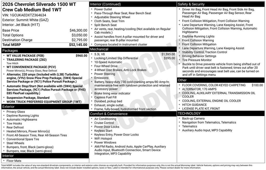 2026 Chevrolet Silverado 1500 WT