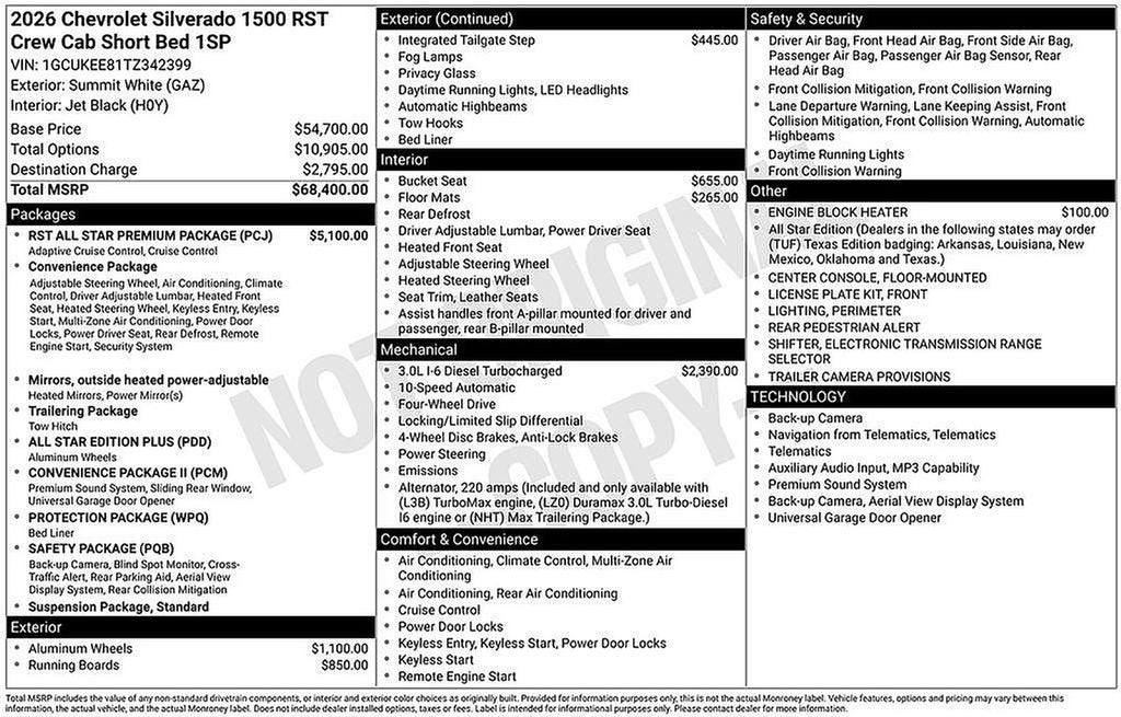 2026 Chevrolet Silverado 1500 RST