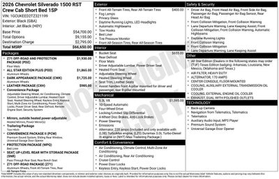 2026 Chevrolet Silverado 1500 RST