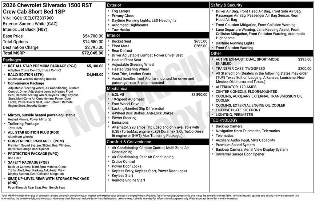 2026 Chevrolet Silverado 1500 RST