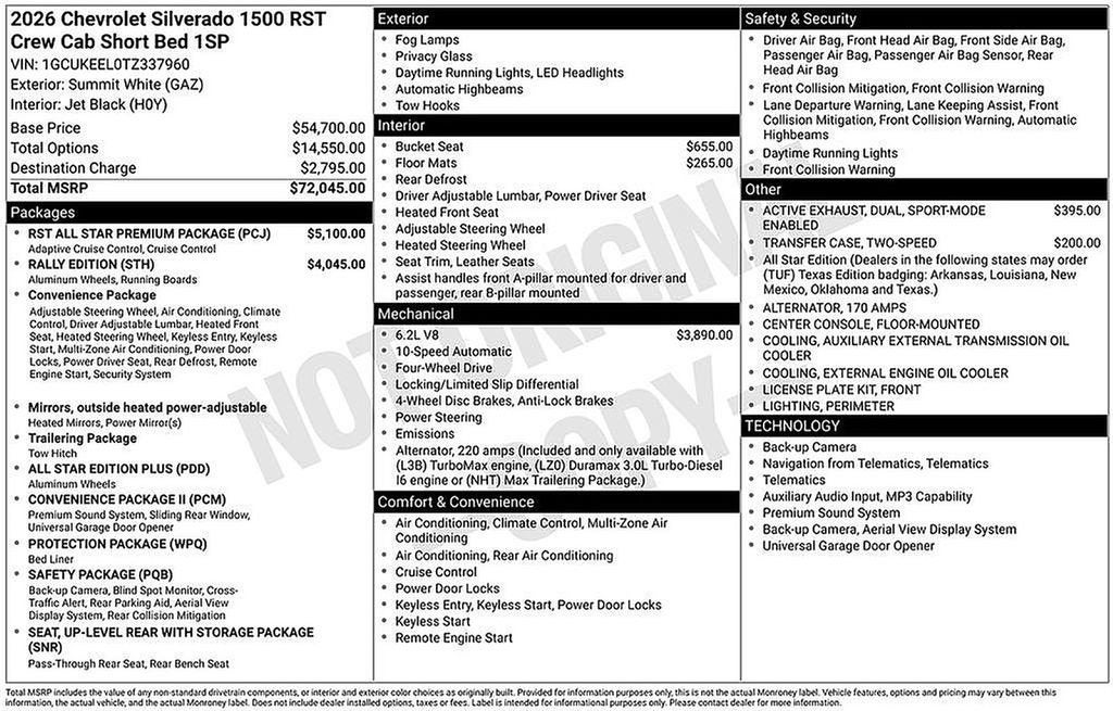 2026 Chevrolet Silverado 1500 RST