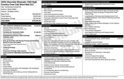 2026 Chevrolet Silverado 1500 High Country