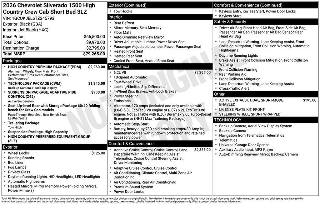 2026 Chevrolet Silverado 1500 High Country