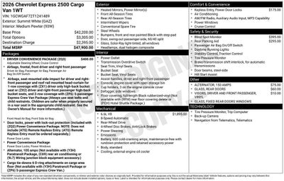 2026 Chevrolet Express Cargo WT
