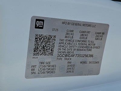 2025 Chevrolet Express 2500 Work Van Cargo