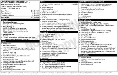 2026 Chevrolet Traverse LT