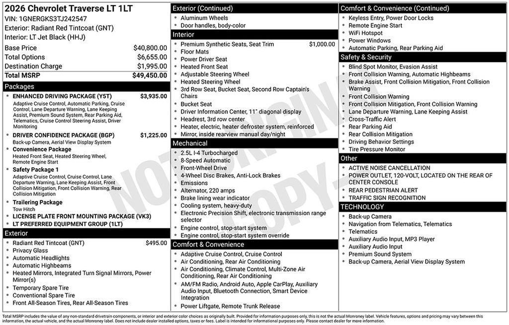 2026 Chevrolet Traverse LT