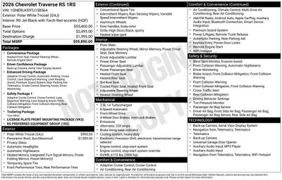 2026 Chevrolet Traverse RS