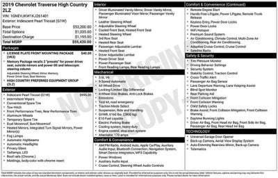 2019 Chevrolet Traverse High Country