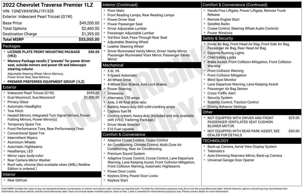 2022 Chevrolet Traverse Premier