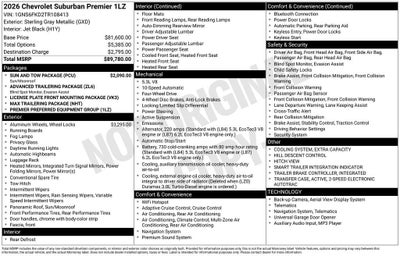 2026 Chevrolet Suburban Premier