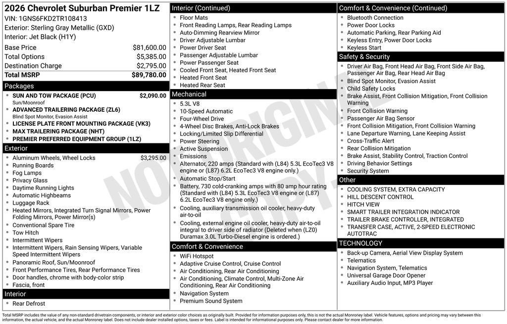 2026 Chevrolet Suburban Premier
