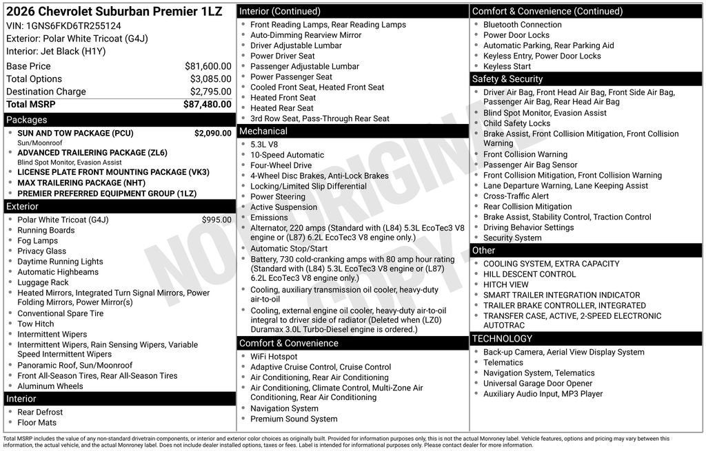 2026 Chevrolet Suburban Premier