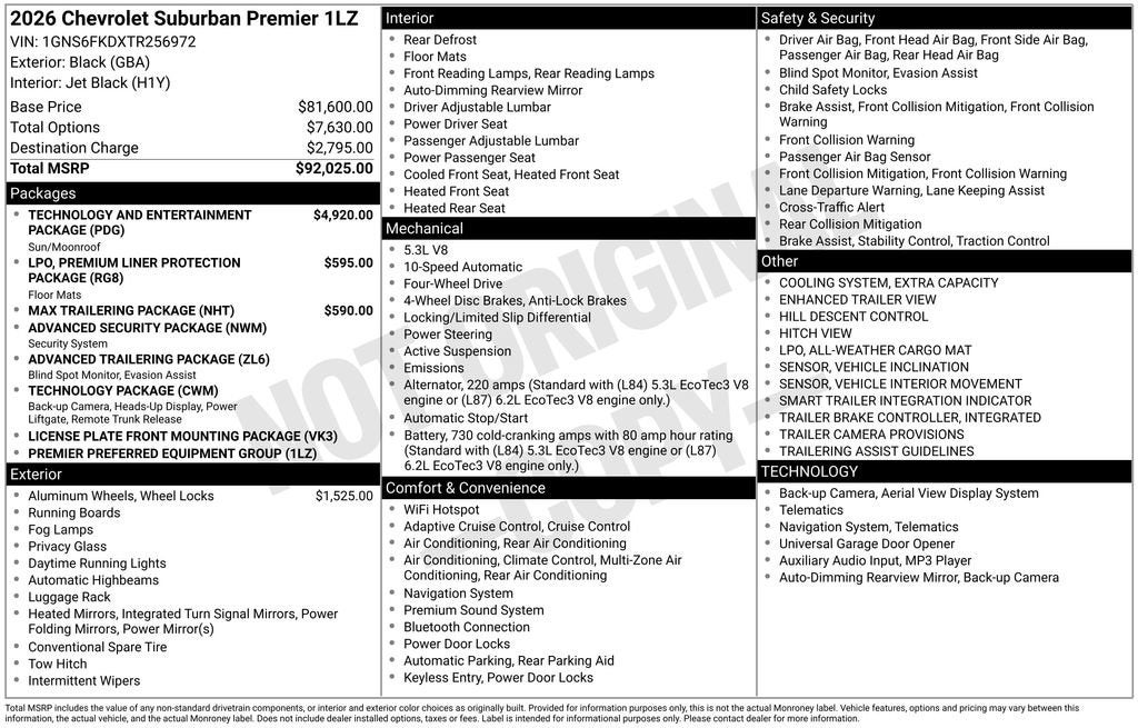 2026 Chevrolet Suburban Premier