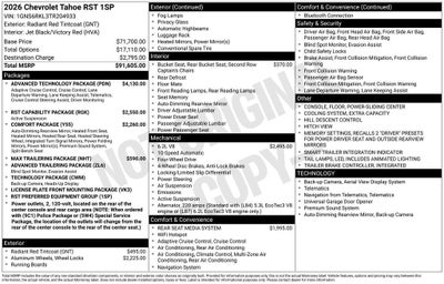 2026 Chevrolet Tahoe RST