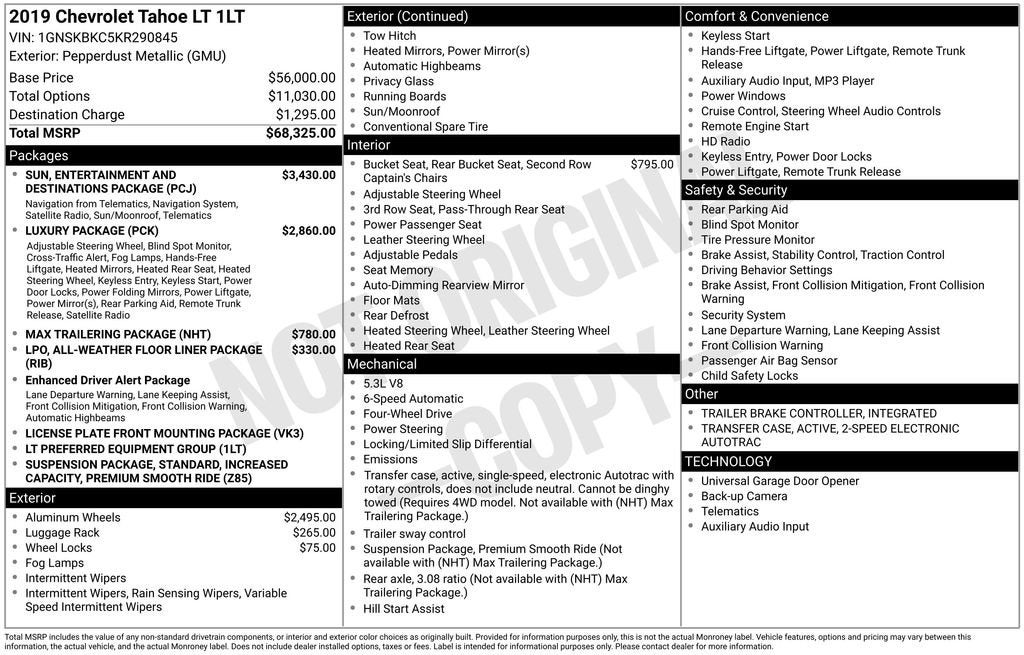 2019 Chevrolet Tahoe LT