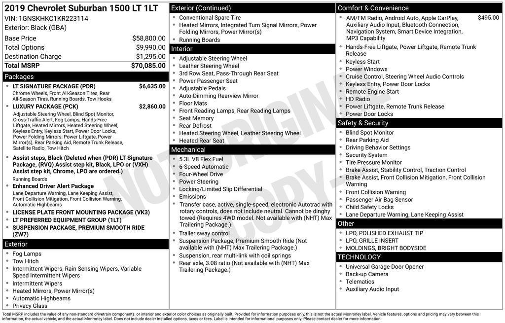 2019 Chevrolet Suburban LT