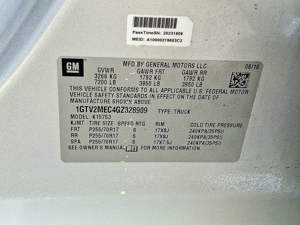 2016 GMC Sierra 1500 SLE