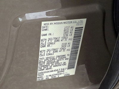 2022 Nissan Frontier PRO-4X