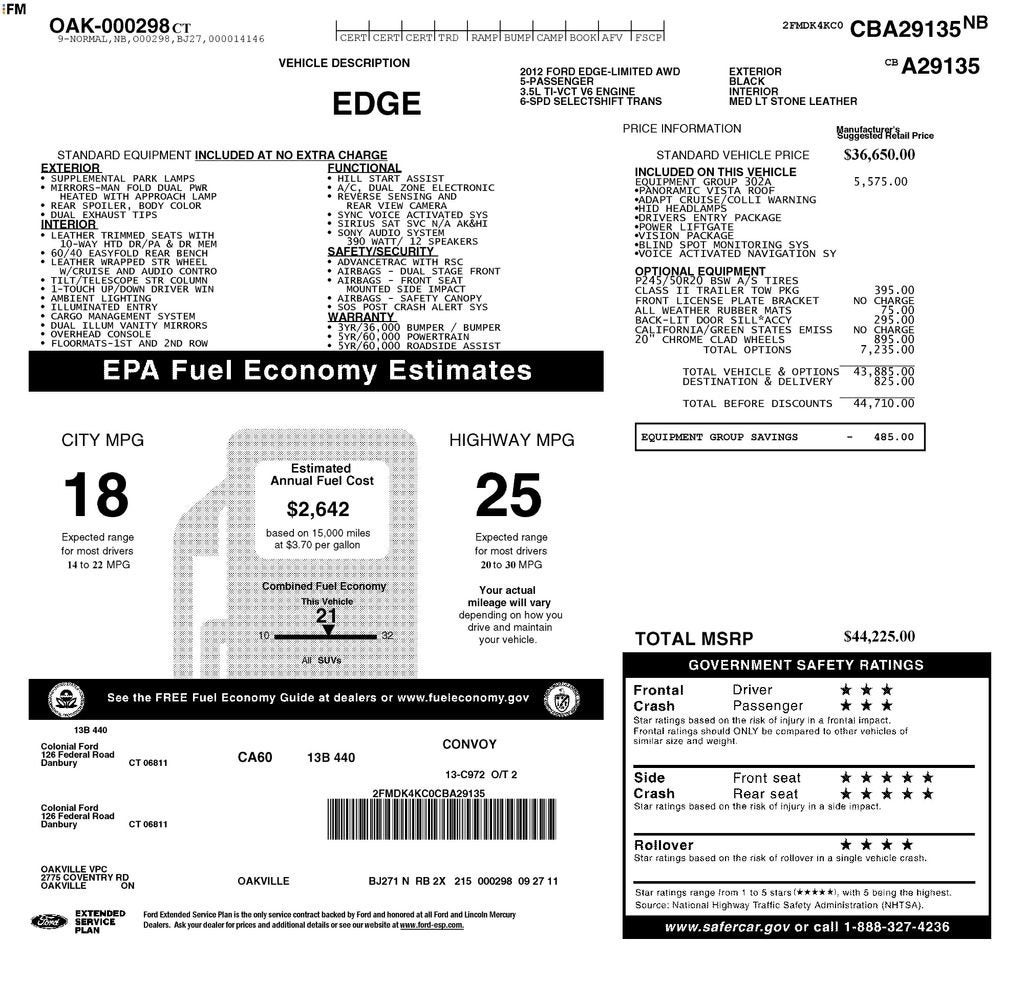 2012 Ford Edge Limited