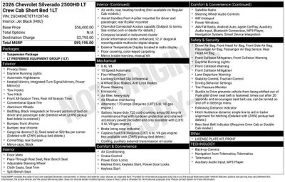 2026 Chevrolet Silverado 2500 HD LT