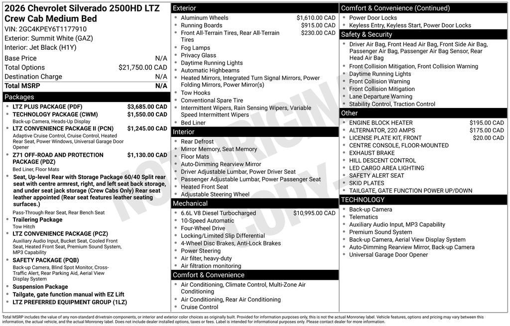 2026 Chevrolet Silverado 2500 HD LTZ